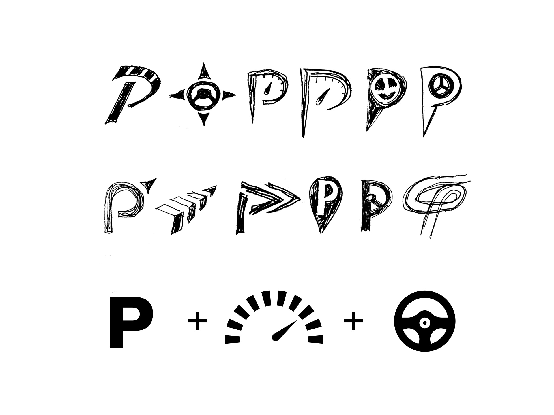 Croquis de recherche du logo Pilotage Access Academie